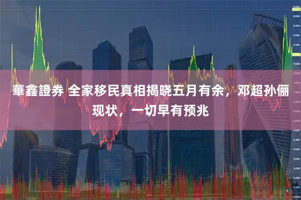 華鑫證券 全家移民真相揭晓五月有余，邓超孙俪现状，一切早有预兆