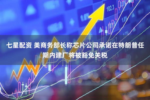 七星配资 美商务部长称芯片公司承诺在特朗普任期内建厂将被豁免关税